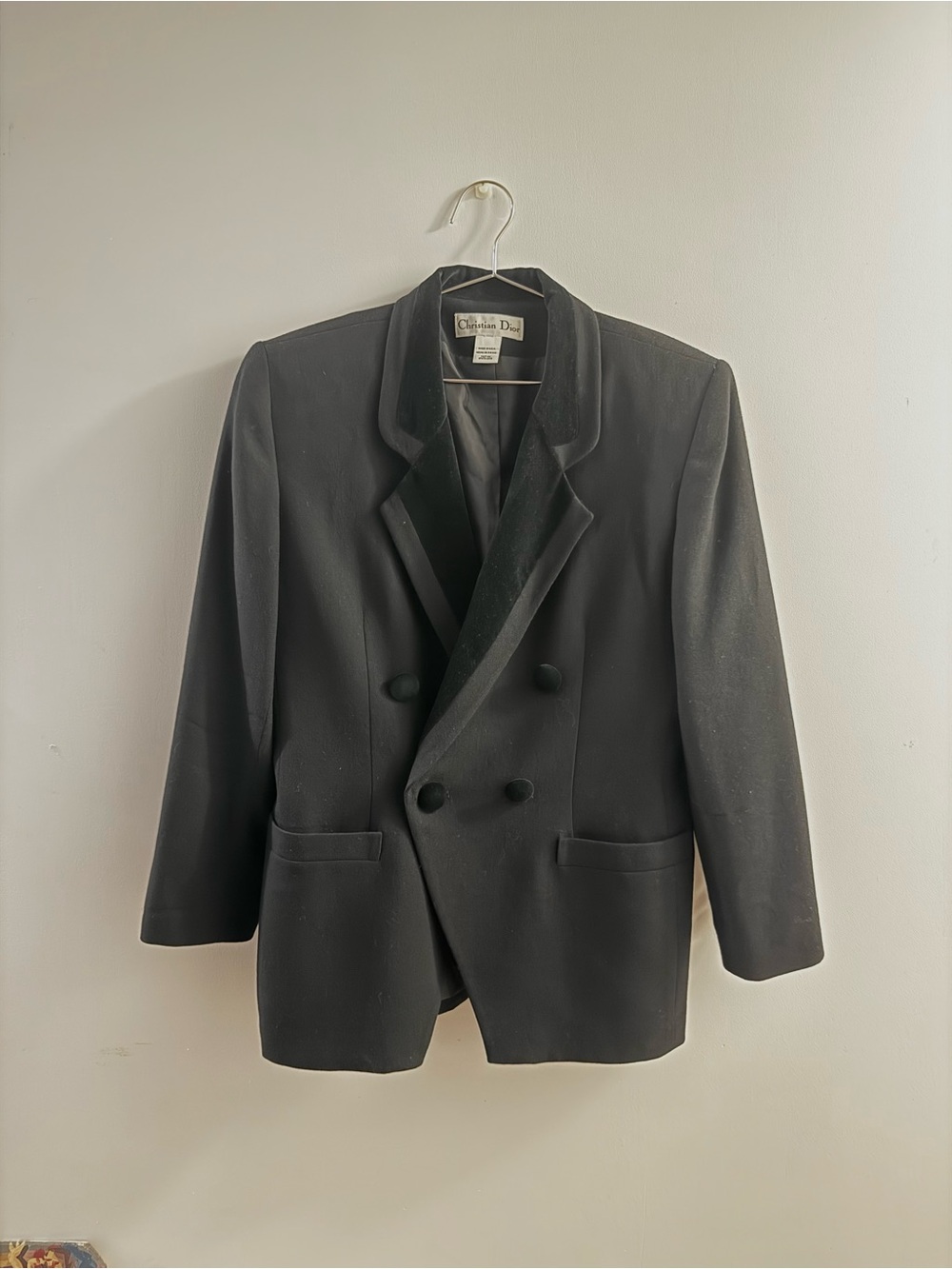 Vintage Dior women’s Double-Breasted Black Blazer